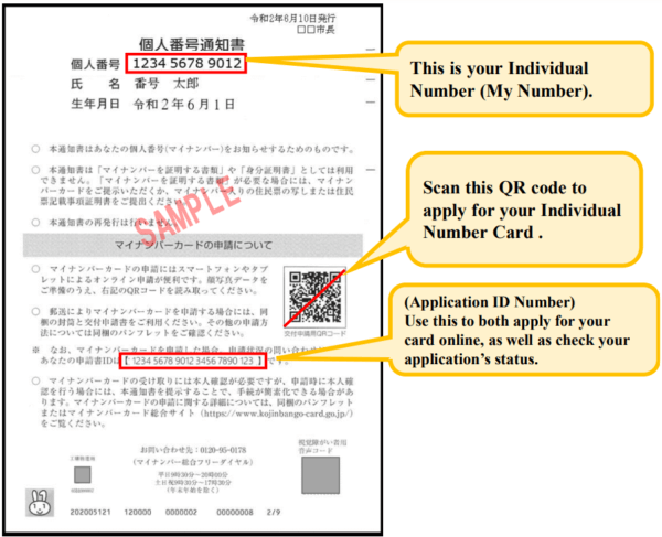 individual number notice