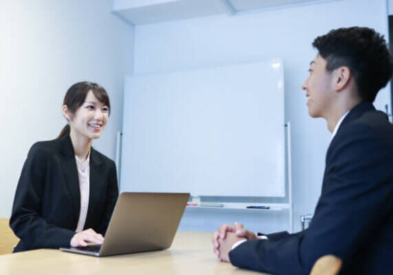 A recruitment agency's consultant interviewing a potential candidate